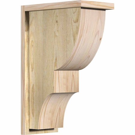 Ekena Millwork Ridgewood Rough Sawn Corbel w/Backplate, Douglas Fir, 8"W x 14"D x 22"H COR08X14X22RID01RDF